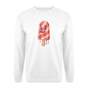 Süßer Streifen Eis Lächeln - Unisex Sweatshirt - white - Front