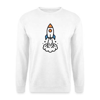 Rakete Start Weltraum Comic - Unisex Pullover - Weiß - Vorne