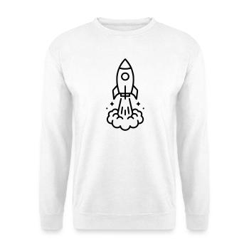 Icône spatiale de lancement de fusée - Sweat-shirt Unisexe - blanc - Devant