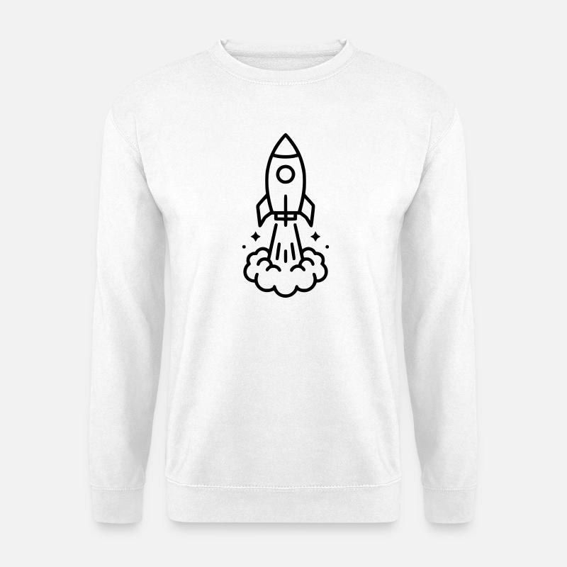 Icône spatiale de lancement de fusée - Sweat-shirt Unisexe - blanc