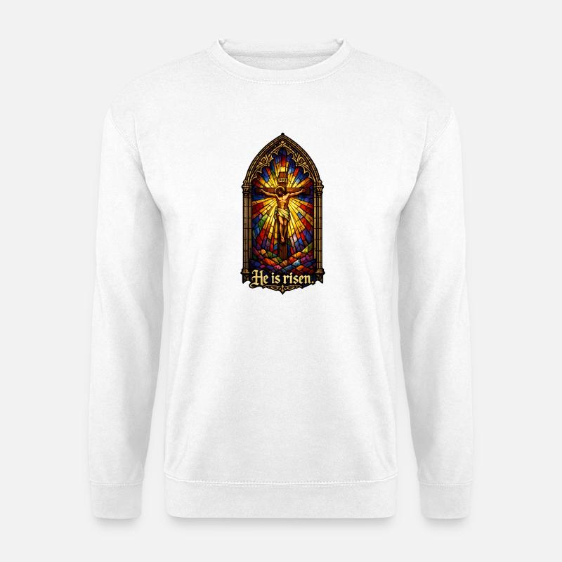 Resurrection He is Risen Easter Jesus - Unisex Sweatshirt - white