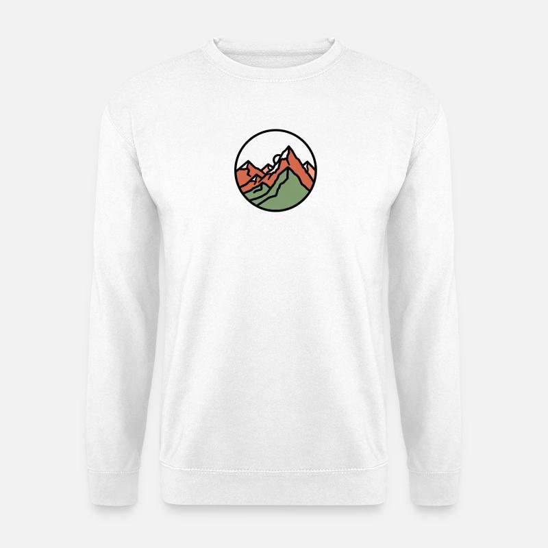 Kreisgebirge Sonnenuntergang - Unisex Pullover - Weiß
