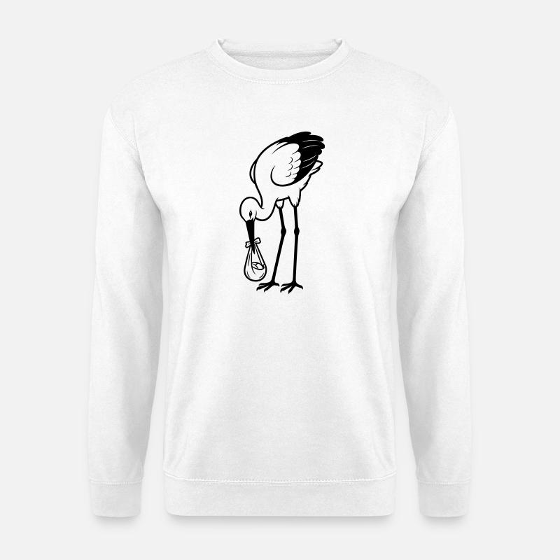 Bébé cigogne - Sweat-shirt Unisexe - blanc