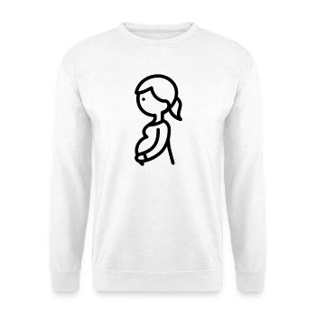 Schwangere - Unisex Pullover - Weiß - Vorne