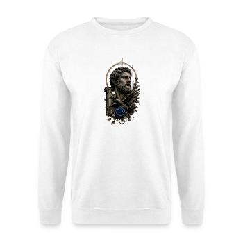 Tattoo art with blue rose - Unisex Sweatshirt - white - Front