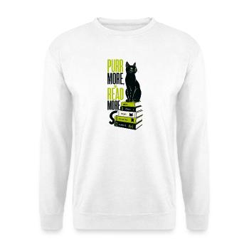 Cadeau de lecture des livres sur chats pour les rats de bibliothèque - Sweat-shirt Unisexe - blanc - Devant