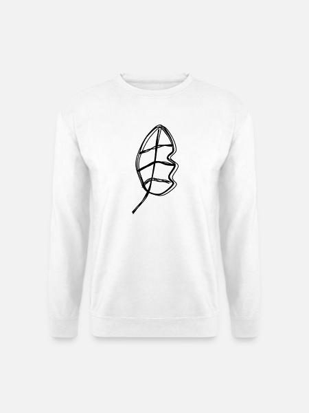 Feder handgezeichnet - Unisex Pullover - Weiß