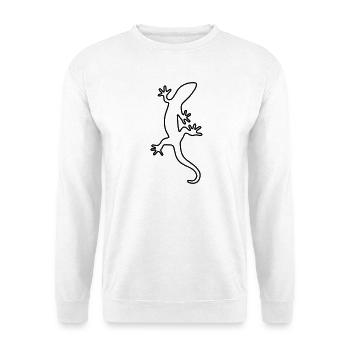Salamander Echse Gecko Natur Lurch Tier - Unisex Pullover - Weiß - Vorne