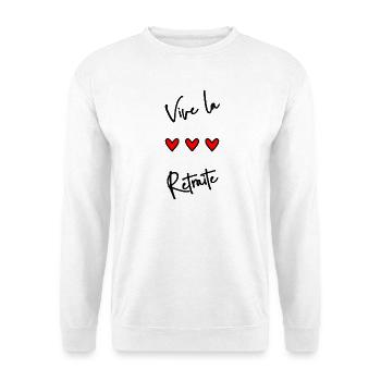 RETRAITE. BONNE RETRAITE. JOYEUSE RETRAITE - Sweat-shirt Unisexe - blanc - Devant