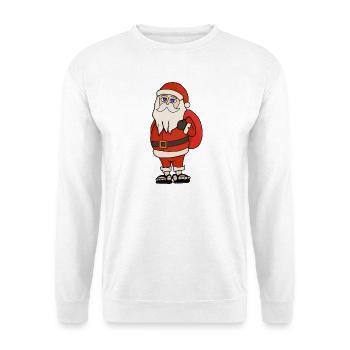 Weihnachtsmann Weihnachten Flip Flops - Unisex Pullover - Weiß - Vorne