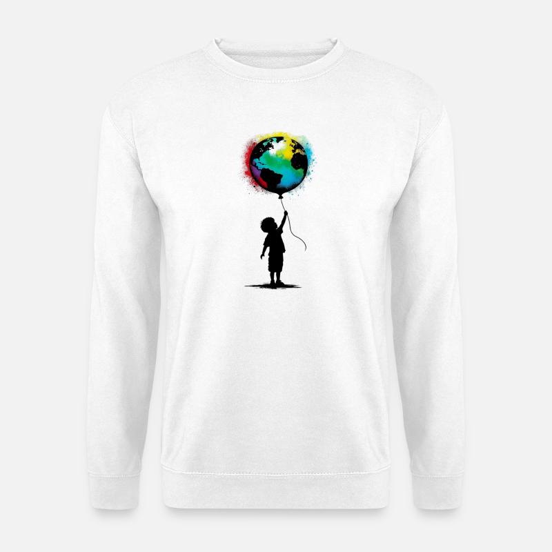 Planet Erde - Unisex Pullover - Weiß