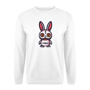 Lapin Halloween Bande dessinée Drôle - Sweat-shirt Unisexe - blanc - Devant