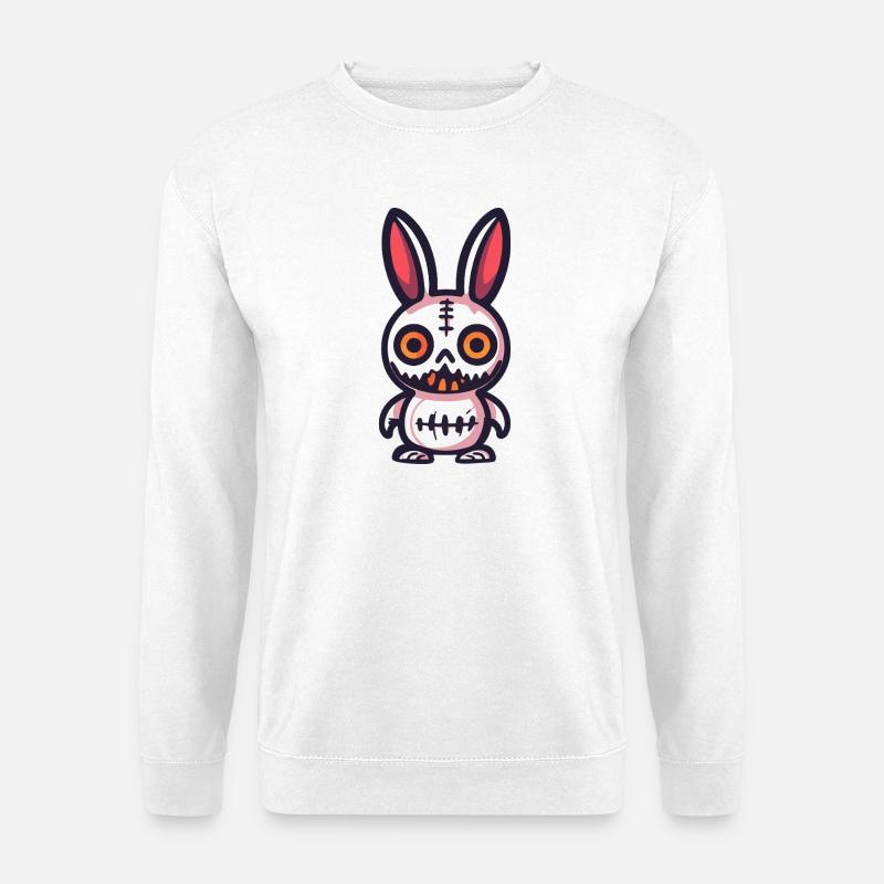 Hase Halloween Comic Lustig - Unisex Pullover - Weiß