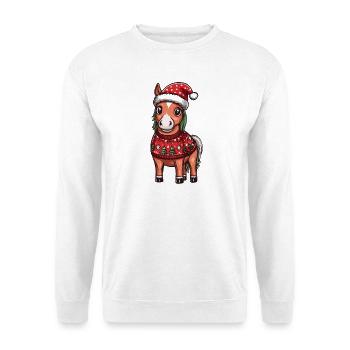 Horse Christmas Xmas - Unisex Sweatshirt - white - Front