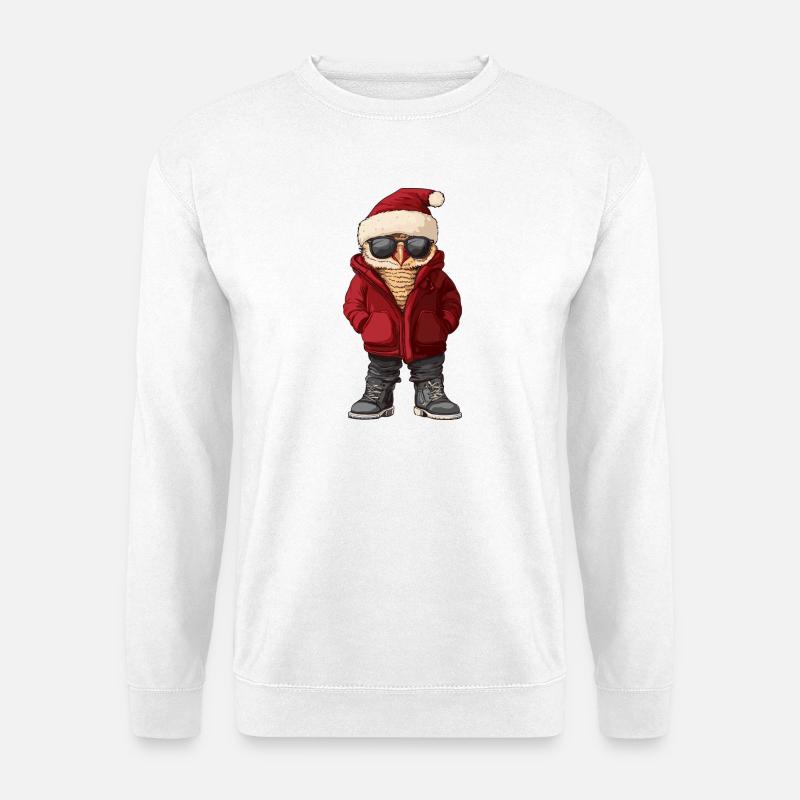 Eule Weihnachten Winter - Unisex Pullover - Weiß