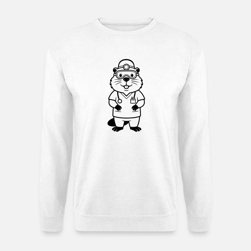Biberarzt - Unisex Pullover - Weiß