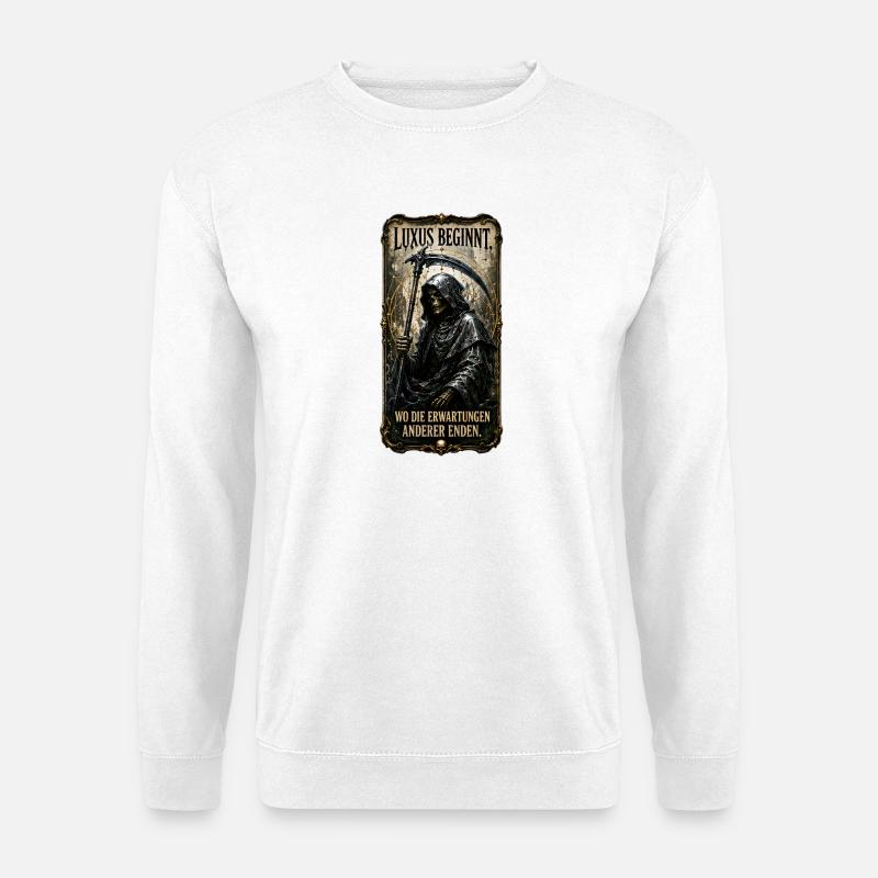 Luxus beginnt, wo die Erwartungen anderer enden - Unisex Pullover - Weiß