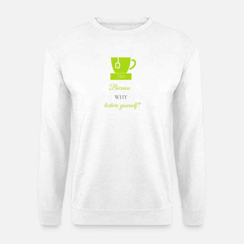 TEA-RIFFIC (Lime + Grey) - Unisex Sweatshirt - white