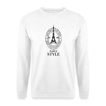 Pariser Stil - Unisex Pullover - Weiß - Vorne