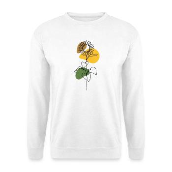 Sunflower Line Art Design - Unisex Sweatshirt - white - Front
