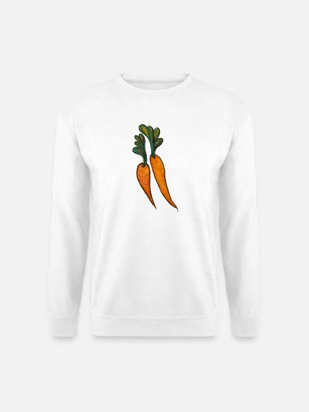 Aquarell Karottenduo-Illustration - Unisex Pullover - Weiß