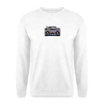 Retro Boombox Illustration - Unisex Sweatshirt - white - Front