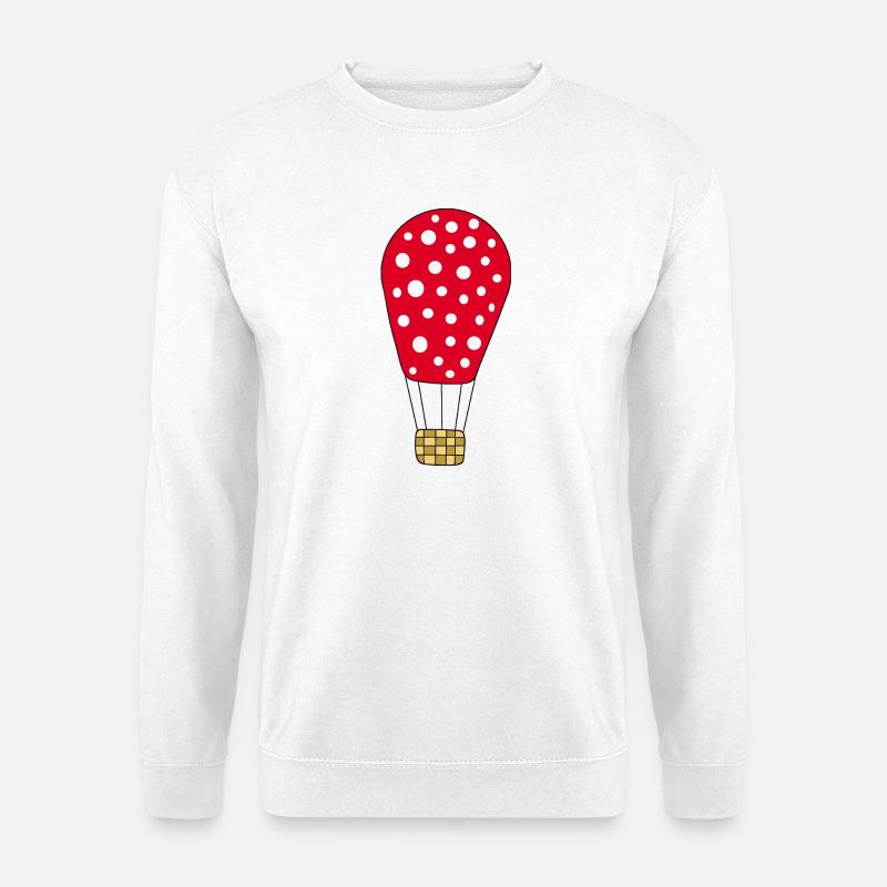 Heißluftballon rot - Unisex Pullover - Weiß