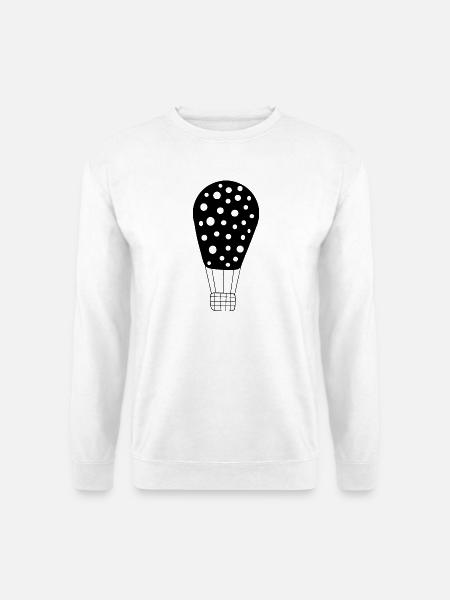 Heißluftballon schwarz - Unisex Pullover - Weiß