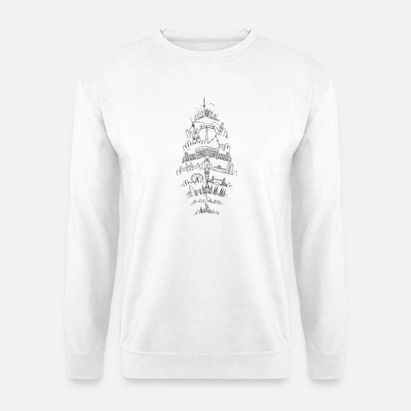 Reise um die Welt. - Unisex Pullover - Weiß