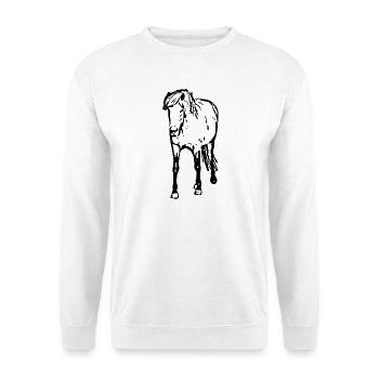 Horses T-shirt Gift Rider - Unisex Sweatshirt - white - Front