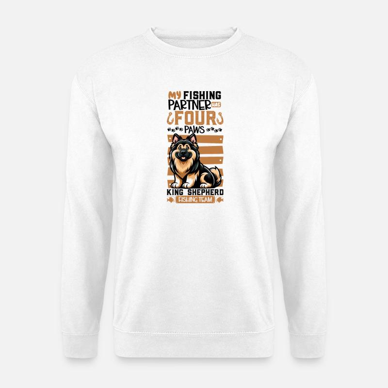 Angeln und King Shepherd - Unisex Pullover - Weiß
