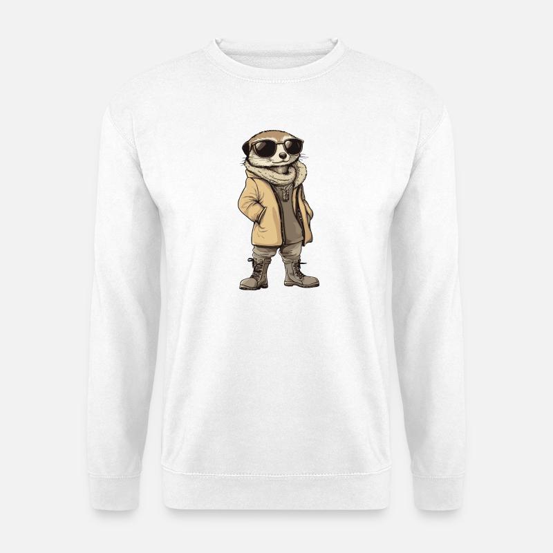 Erdmännchen Cool Winter - Unisex Pullover - Weiß