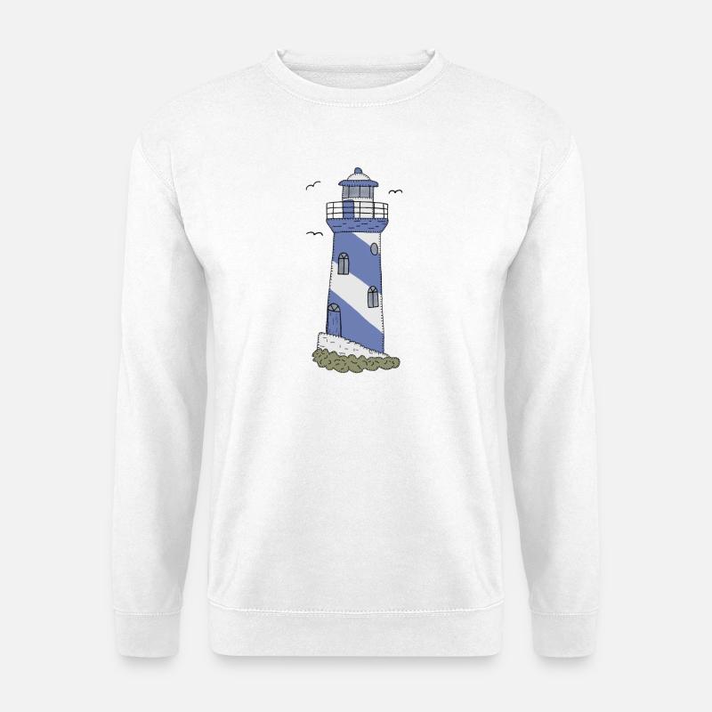 Blauer_Leuchtturm - Unisex Pullover - Weiß