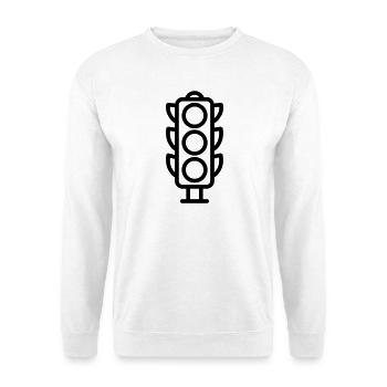 feu  - Sweat-shirt Unisexe - blanc - Devant