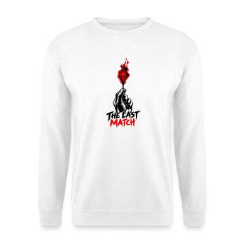 THE LAST MATCH – Horror Streichholz  - Unisex Pullover - Weiß - Vorne - Alina (178cm) & Michal (187cm)