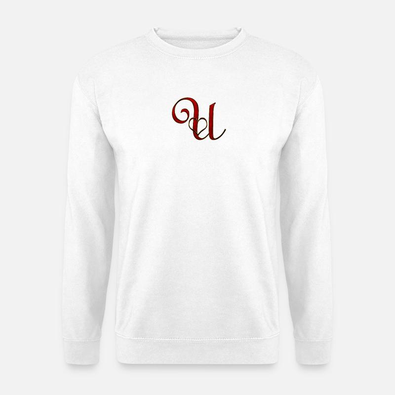 Gott Herz Goldschrift Ornament - Unisex Pullover - Weiß