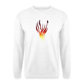 Flammen Tribal - Unisex Pullover - Weiß - Vorne
