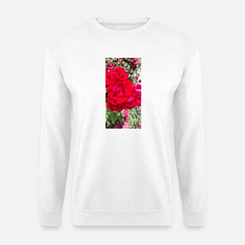Red Rose - Unisex Sweatshirt - white
