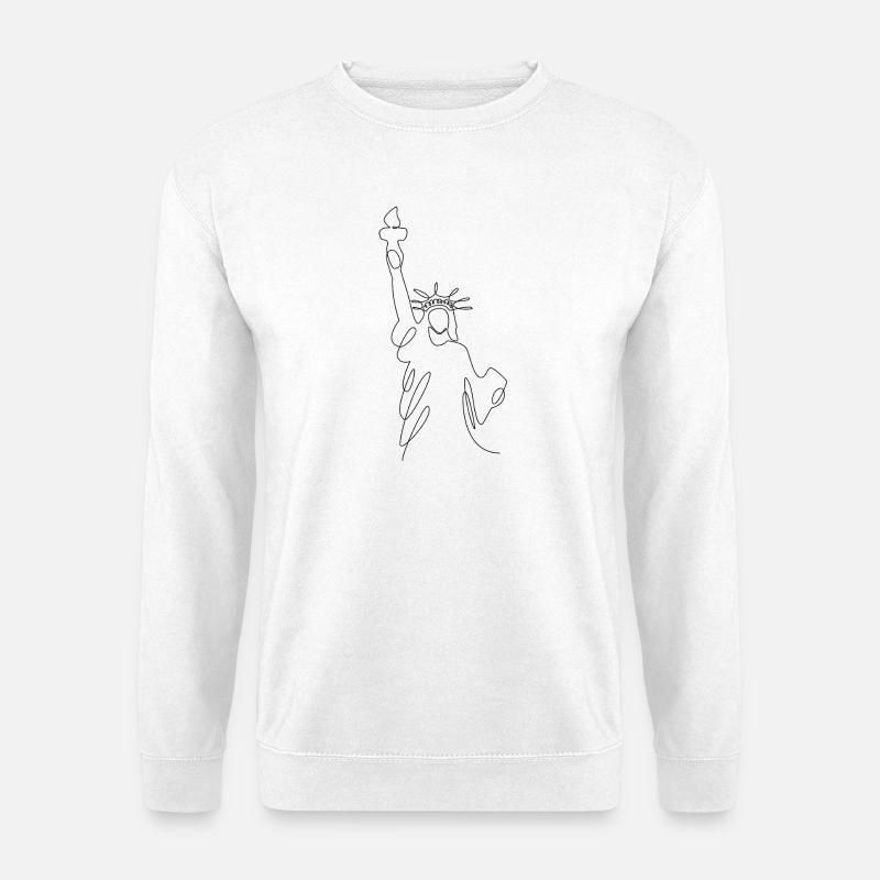 Freiheitsstatue Illustration Skizze - Unisex Pullover - Weiß