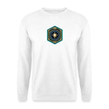 Kartenstern Kompass Patch - Unisex Pullover - Weiß - Vorne
