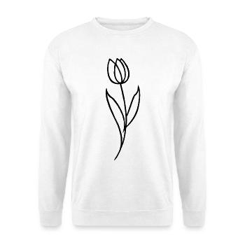 Sketch of a Black Flower - Unisex Sweatshirt - white - Front