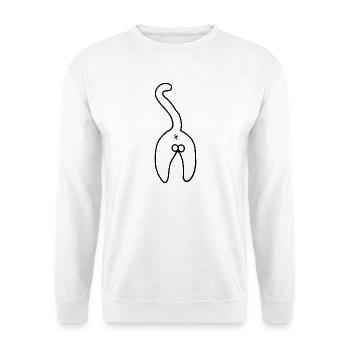 Silly cat - good morning, hoomin - Unisex Sweatshirt - white - Front