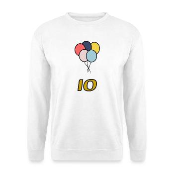10. 10 YEARS. 10th ANNIVERSARY. 10 YEAR ANNIVERSARY. - Unisex Sweatshirt - white - Front