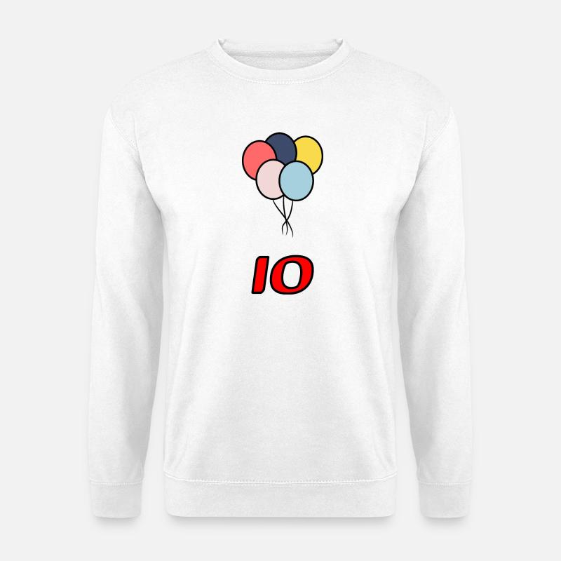 10. 10 JAHRE. 10-JÄHRIGES JUBILÄUM. 10-JÄHRIGES JUBILÄUM. - Unisex Pullover - Weiß
