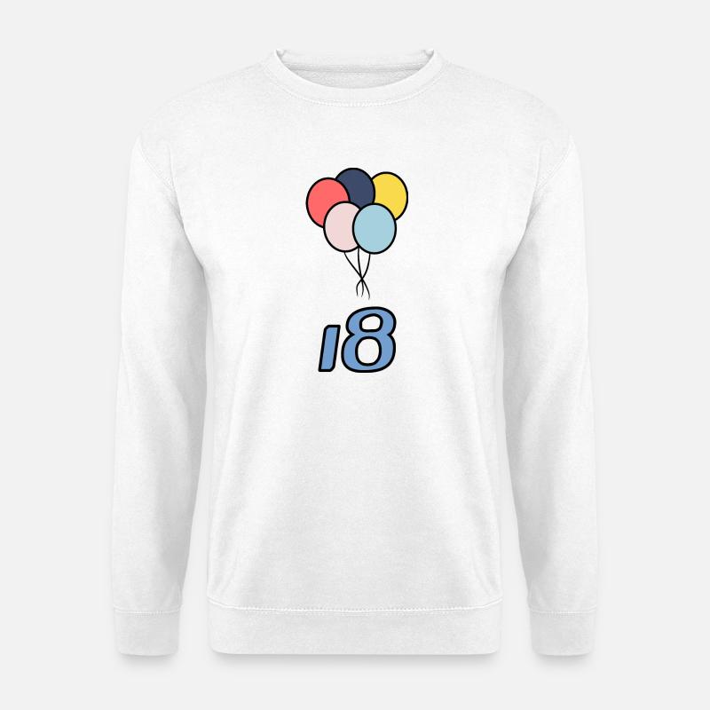 18. 18 JAHRE ALT. 18-JÄHRIGES JUBILÄUM. 18. GEBURTSTAG. - Unisex Pullover - Weiß
