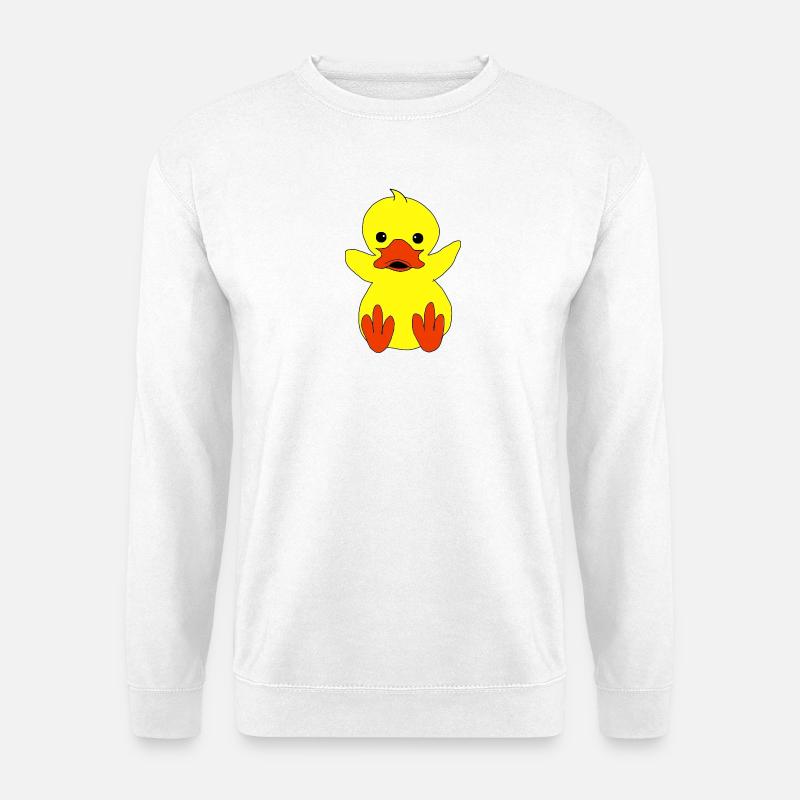 Quakendes Gelbes Entchen - Unisex Pullover - Weiß