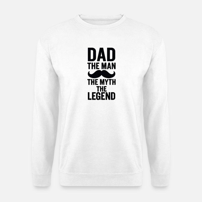 Pharsotic Day Design mit Schnurrbart - Unisex Pullover - Weiß
