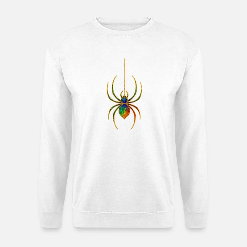 Spinnenkaleidoskop Goldglanz - Unisex Pullover - Weiß