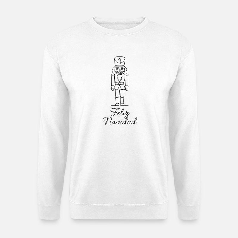 Feliz Navidad Nussknacker Weihnachten - Unisex Pullover - Weiß