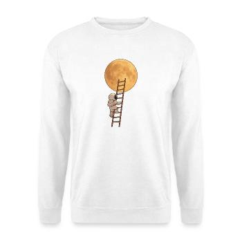 Astronaute Échelle vers la Lune - Sweat-shirt Unisexe - blanc - Devant